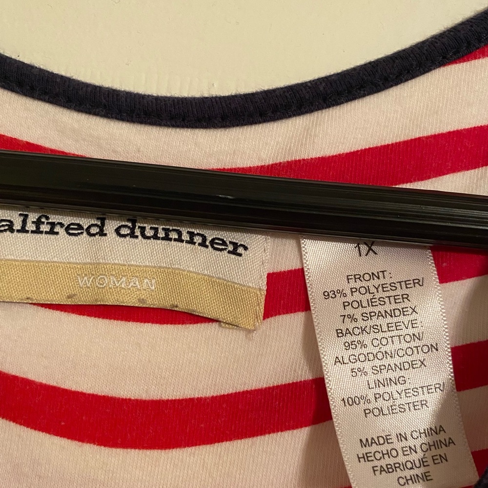 Alfred Dunner Women’s Pullover Top. Nautical. Sailboat. 1X. Lined. Sequins. - Picture 5 of 6